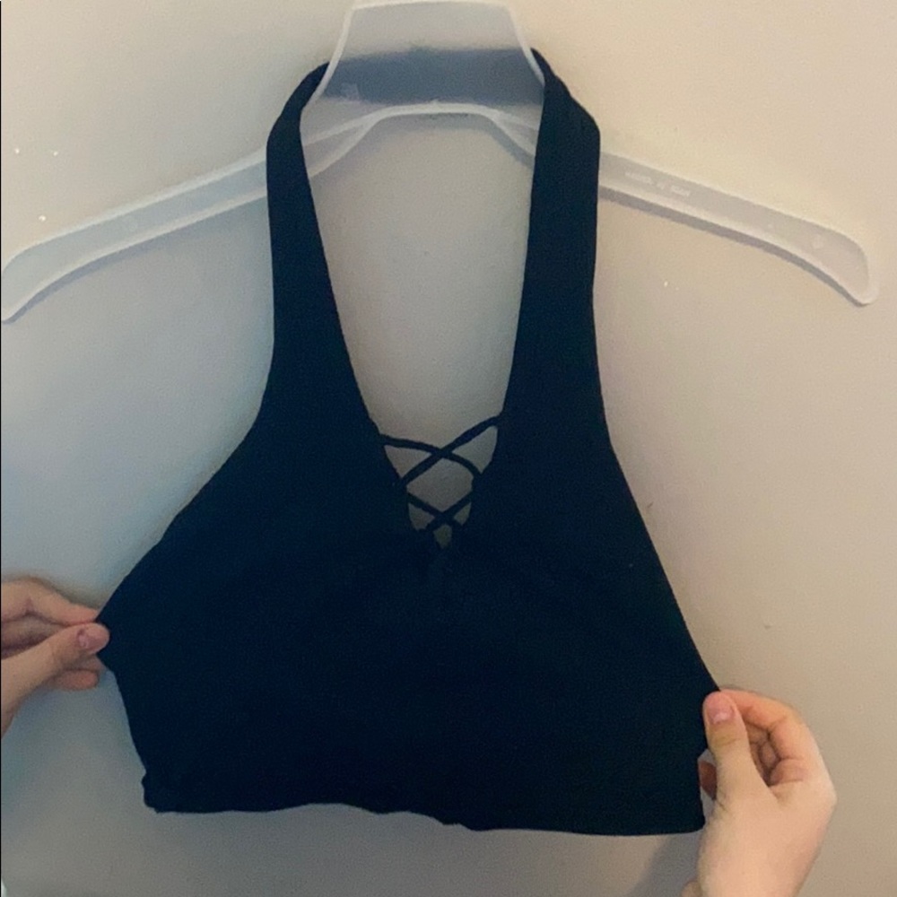 black neck crop top